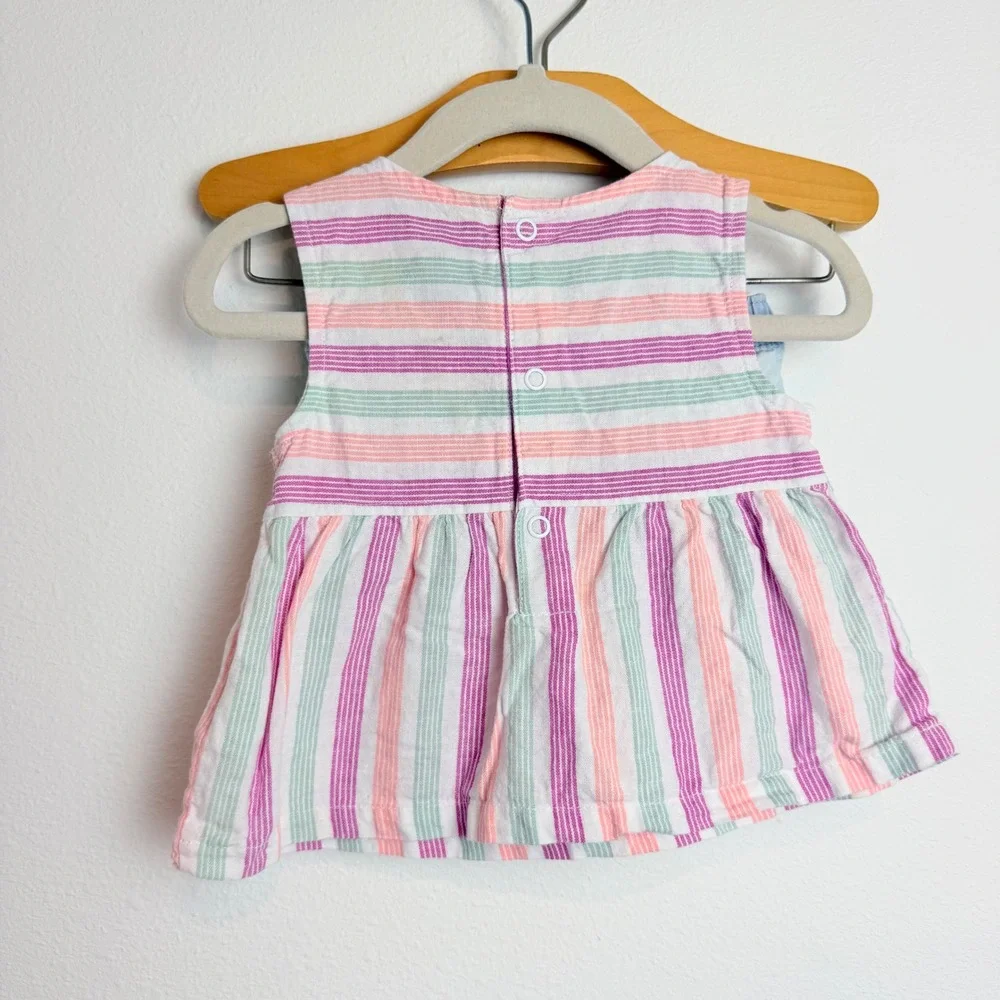 Baby Girl Summer Bundle 3-6M Carter's Old Navy Cat & Jack Romper Sunsuit 4 Sets